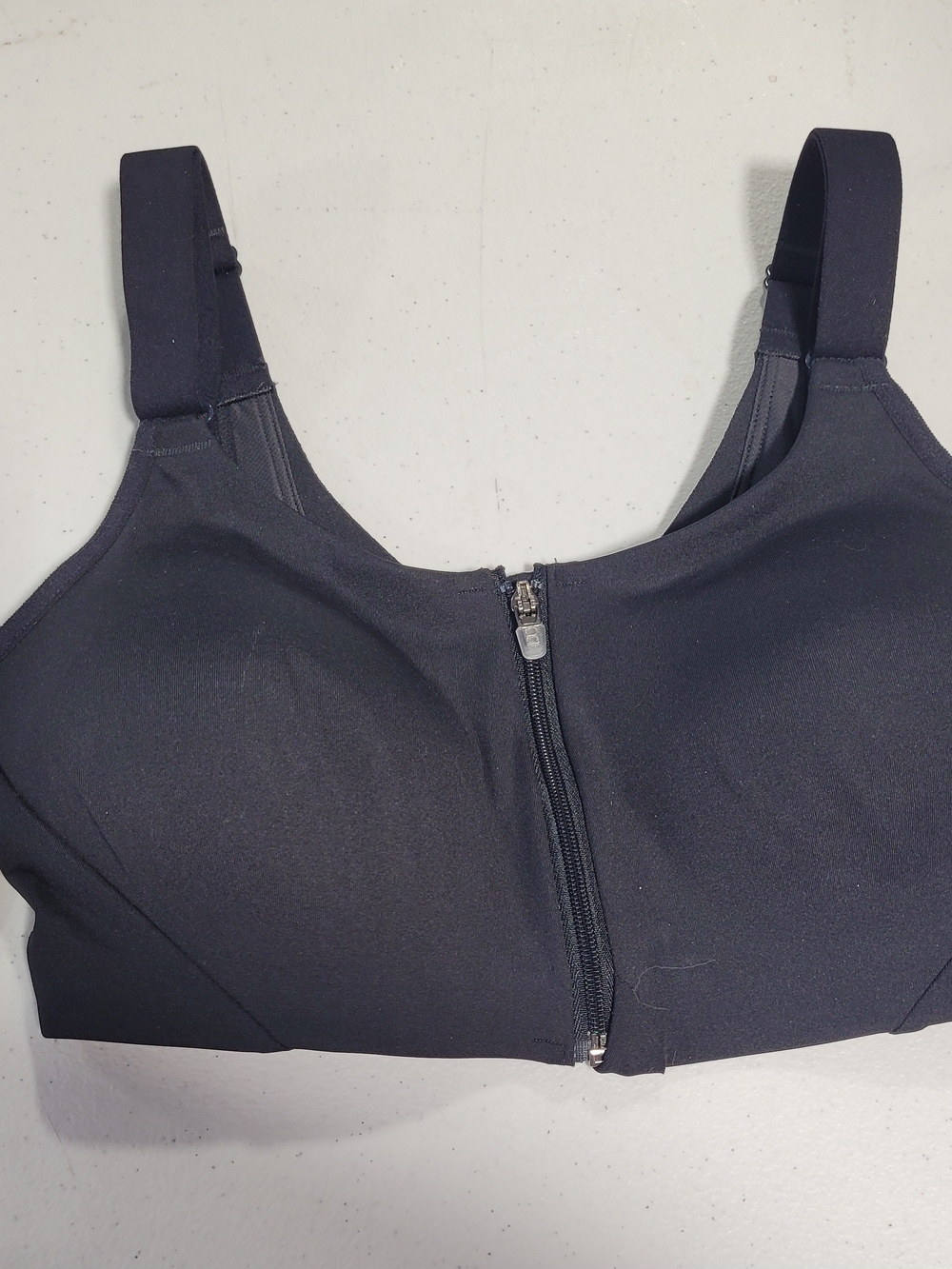 Target Black Front-Zip Sports Bra with Wide Straps